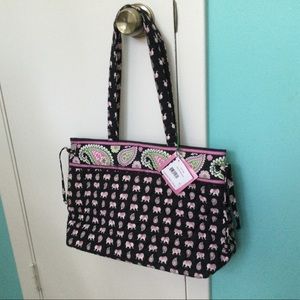 Tie Tote, Pink Elephants